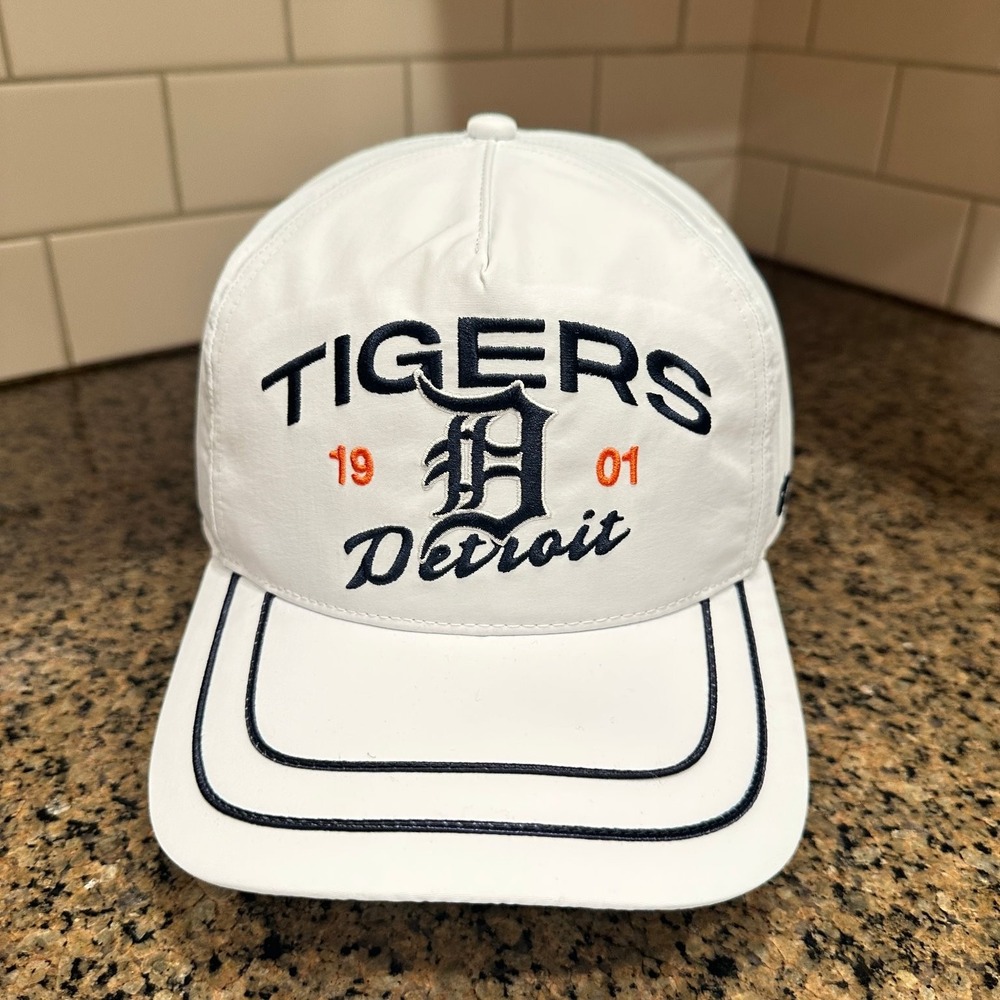 Detroit Tigers Hat '47 Hitch Snapback Adjustable White Navy MLB 1901 New